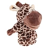 Kesoto 11カラー選択　ハンドパペット　ぬいぐるみ　子供　幼児　おもちゃ　手指人形　漫画　動物　認知玩具　柔らかい - キリン