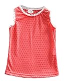 Plus Nao(プラスナオ) タンクトップ ノースリーブ トップス 子供服 レース メッシュ 女の子 キッズ カジュアル 100 110 120 130 140 120 レッド