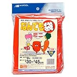 マルソル(MARSOL) なんでも袋コンパクトパッケージ 30cm×45cm ミニ レッド 口しぼりテープ付