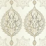 York Wallcoverings ve7023 Patina Vie Henna Palm Ogeeウォールペーパー、ベージュ