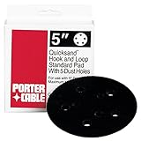 PORTER-CABLE 725500810 5, 5 Hole Adhesive Backed 80 Grit Sanding Discs (10-Pack) by PORTER-CABLE
