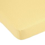 Yellow Tulip White Dot on Yellow Fitted Crib Sheet by Balboa Baby by Balboa Baby