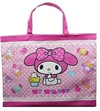 レッスンバッグ（キャラクター）・マイ・メロディ（お菓子・ピンクドット） （キルティングではありません）＜通園バッグ・手提げバック＞