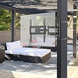 ZeboZap ZZTVA2044 ドリル不要 フルモーション 屋外テレビマウント | Gazebo TVマウント | パティオTVマウント | パーゴラテレビマウント | スクエアポストTVマウント | ステンレススチールネジ | 防水 | 耐荷重80ポンド | ブラック