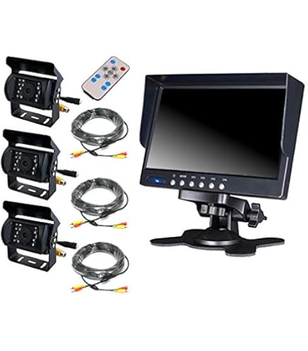 Amazon.co.jp: 7インチ 4分割 モニター バックカメラ 2台 セット 映像