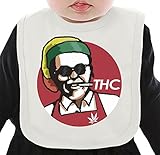 THC Tetrahydrocannabinol Weed Cannabis Marijuana ネクタイを有する有機ビブ Medium