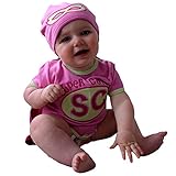 Sozo baby-girls Super Cuteボディスーツとキャップセット