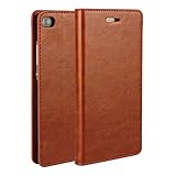 Golikef Huawei P8 ケース カバー バンパー 手帳型 高級 本革 レザー 色鮮やか レトロ な book case 型 柔らかいシリコンTPUラバーカバー スタンド機能 カード収納機能