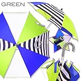 ファブハグ クレイジーパターン 子供用傘[M]　50cm グリーン