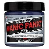 Manic Panic Classic Formula Semi Permanent Hair Color Cream, Blue Steel by Manic Panic