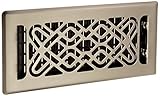 Decor Grates fuh410-nkl Fusionメッキ床登録、4インチ10インチ、ニッケル