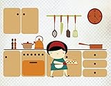 Oopsy daisy Proud Chef Canvas Wall Art by Yael Frankel, 18 by 14-Inch [並行輸入品]