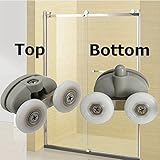 2Pcs Shower Door Wheel Glass Door Bottom Rollers Runners Pulleys (Usa)