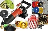 Sinkwork Kit for Cut Polish Granite Undermount Sink Convex Polishing Pad, Zero Tolerance Drum, Turbo