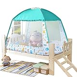 ベビー蚊帳 子供用ワンタッチ蚊帳 テント式モスキートネット 折りたたみ ムカデや蚊 対策 虫よけ エアコン冷風よけ 簡単設置 簡単収納 (120*65*90cm １ドアタイプ)