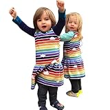Franterdベビードレスベビー幼児用Little Girl Cartoon Dinosaurストライプ印刷3d Dorsal FinレインボーストライプDailyドレス服装 1T