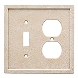 Franklin真鍮w30355 – 346-c Tumbled Textured Tileスイッチ/二重Faux Stone壁スイッチプレート/プレート/カバー、ライトサンド