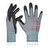 DEX FIT Nitrile Work Gloves FN330、素手のような着用感、高い柔軟性、3D編みナイロンスパンデックス作業手袋、パワーグリップ、強い耐久性と通気性、ニトリルフォームコーティ