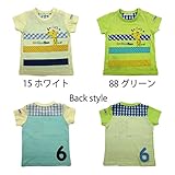 【SiShuNon/シシュノン】キリンサン ボーダー 切替Tシャツキリン ボーダー 半袖Tシャツ 90 15 ホワイト