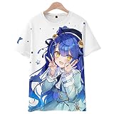 天宮こころ Tシャツ YouTube VTuber 天宮こころ コスプレ Tシャツ 夏用 半袖 日常服 アニメ 祭り 学園祭 文化祭 漫遊展 コスチューム (B,L)