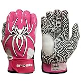 Spiderzハイブリッド野球/ソフトボールバッティンググローブW / Spider Webグリップand Protective Top Hand in大人＆ユースサイズ – Professional