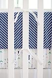 My Baby Sam Follow Your Arrow Crib Bumper, Navy by My Baby Sam [並行輸入品]