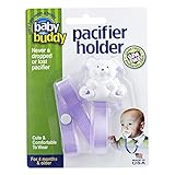 Baby Buddy ベビー バディ ホワイトベア マルチクリップ シングル おしゃぶりホルダー ライラック