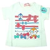 アンパンマン 天竺 ハリボン柄 半袖Ｔシャツ ホワイト◇80cm