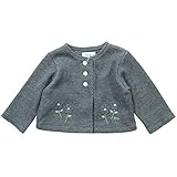 《秋冬春対応》(日本製) Pample Mousse(パンプルムース) A/Cダブルフェイス起毛花AP付きカーディガン 80cm/CH NO.DP-73254