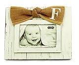 Mud Pie Planked Monogram Bow Frame, F by Mud Pie [並行輸入品]