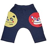 2016年 春物 ZOOMIC ズーミック ミニ裏毛 マルポケットプリント ７分丈パンツ ネイビー◇90cm