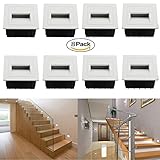 埋め込み式ライト FVTLED 防水地中埋込型ライト ガーデンライト アウトドアランプ 屋外の歩道/車道/芝生/庭などの照明用 CE RoHS認証 (8pcs, 白ークールホワイト)