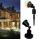 DRILLPRO Laser Christmas Light,Waterproof Red & Green Laser Light - Outdoor Waterproof Star Projecto