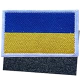 ウクライナ国旗 ワッペン 刺繍入り アップリケ 8cm×5cm サバゲー ミリタリー マジックテープ ベルクロ NYANDELMO ND-0172-R02-UA