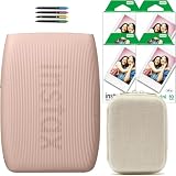 チェキ スマホプリンター instax mini Link3 ローズピンク＆ケース＆フィルム40枚＆デコペン(7点セット)