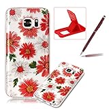 Glitter Clear Case for Galaxy s7、クリスタルTpuカバーfor Galaxy s7、herzzer超スリムクリエイティブ[カラフルパターン] Bling Sparkly