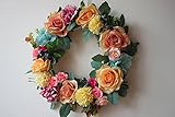 Artificial Flower Wreath Home Wedding Door Decoration (Yellow)【クリスマス】【ツリー】 [並行輸入品]