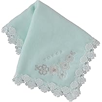 Amazon | [トッカ] 大判 レース タオルハンカチ (ピンク) [綿100