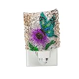 CypressホームButterflies Glass Nightlight with On / Offスイッチ