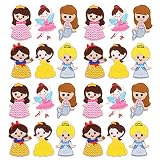 HAMILO ワッペン お姫様 プリンセス アイロン 女の子 入園 入学 ハンドメイド 24点セット