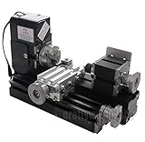 Metal Mini Motorized Lathe Machine 24W Woodworking DIY Power Tools Modelmaking メタルミニ電動旋盤マシン24W木工DIY電