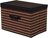 東洋ケース ふた付きインナーボックス ピットパット 二個組み ボーダーブラウン