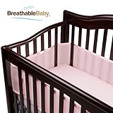 BreathableBaby Breathable Mesh Crib Liner Light Pink (Discontinued by Manufacturer) [並行輸入品]