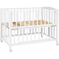 Amazon.co.jp: Katoji Crib Mini Size Foldable White for Newborns