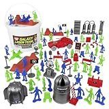 Tim Mee Galaxy レーザーチームバケット - 80ピース SF 宇宙 プラスチックフィギュア 火星プレイセット