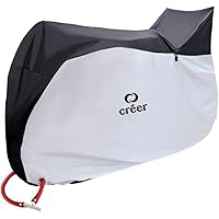 créer 自転車カバー 防水 厚手 2020年 雨避け UV加工 盗難防止 210D ロックホール/収納袋付