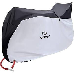 créer 自転車カバー 防水 厚手 2020年 雨避け UV加工 盗難防止 210D ロックホール/収納袋付