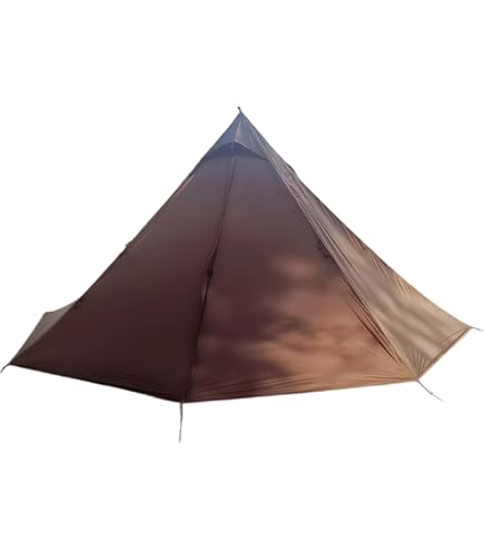 Amazon | 4-6人用 ワンポールテント 2つの出入口 高さは約200cm 換気窓
