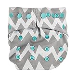 Bumkins Snap in One Cloth Diaper, Gray Chevron by Bumkins [並行輸入品]