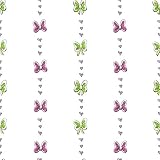 York Wallcoverings Walt Disney Kids II Bow Stripe Wallpaper Memo Sample, 8-Inch x 10-Inch, White/Pin